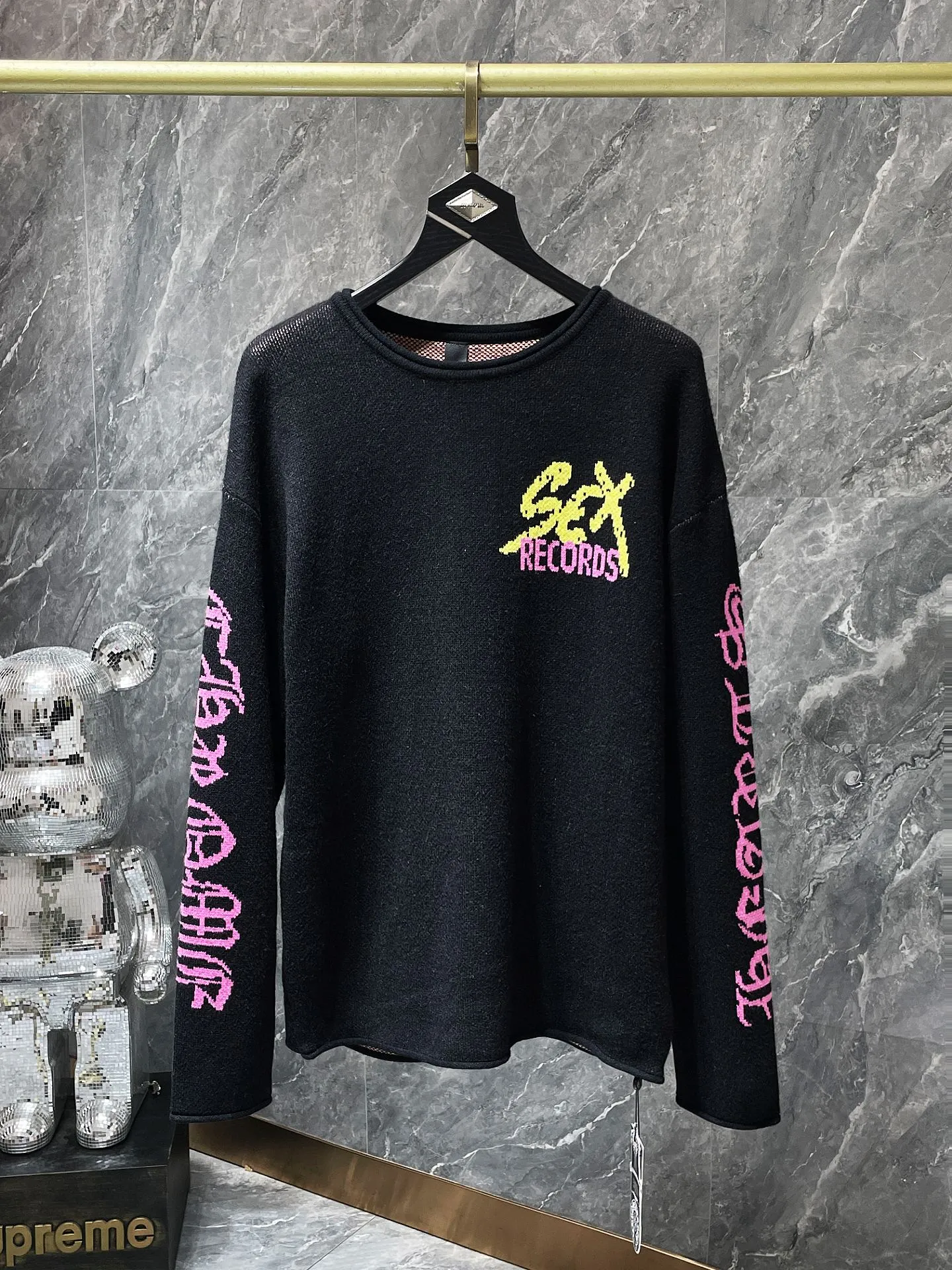 P236 Chrome Hearts 🍁Autumn and Winter Sweater Series🍁 New Sex Records long-sleeved sweater for autumn and winter. Selected high-quality wool blended knitted high-quality high-weight fabric. Non-common version on the market. Recommended color: black Size: S M L XL